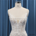 Luxury Champagne Colored Sexy Flare Crystal Lace Bridal Gown Sleeveless Beaded Mermaid Wedding Dress